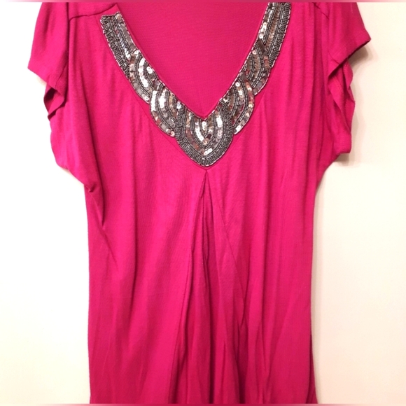 (M)🆕️🔥Apt 9🔥 Aline Embellished Top😍 Ptp 18"× L26" - Picture 3 of 11